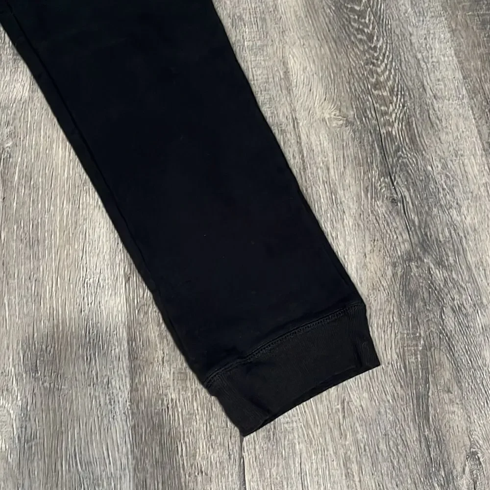 Carter’s KID EUC black sweat pants w/ white drawstring and bottom hemmed cuff 14